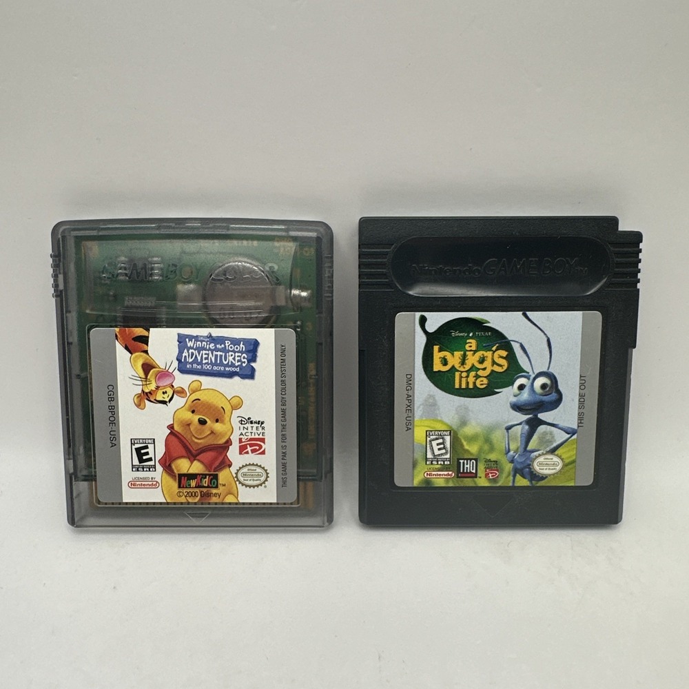 Winnie the Pooh Adventures Bugs Life Game Boy & Color Games LOT Bundle Disney